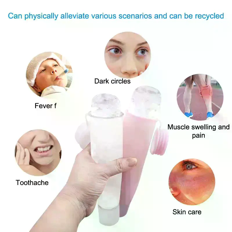 Face Ice Roller Puffiness - Silikon Küp Şeklinde Buz Rulosu, Yüz