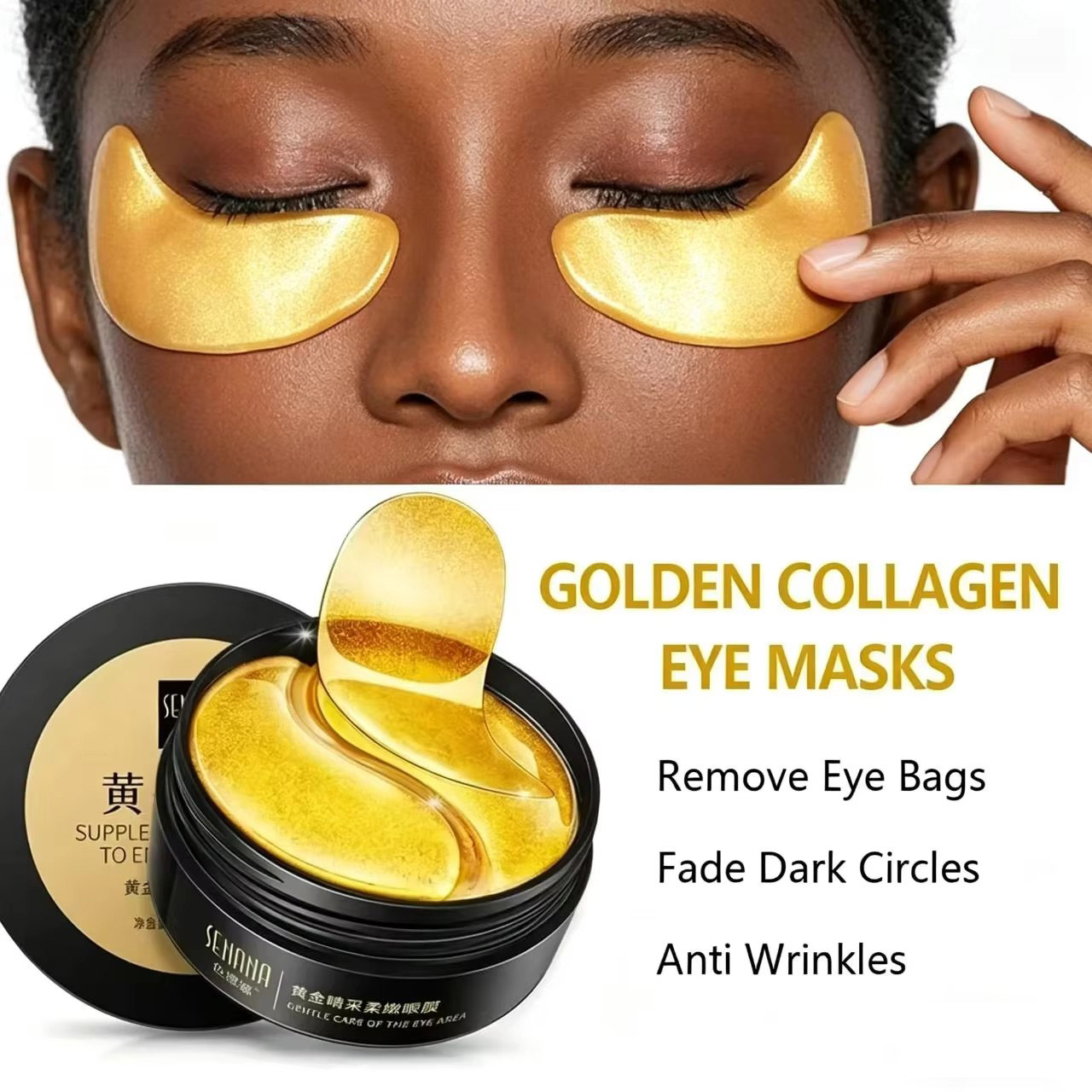 Collagen Under Eye Patches - 60 adet Altın Nemlendirici Göz Maskesi