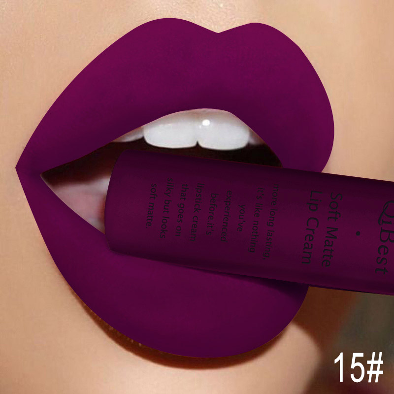 Matte Velvet Lip Tint Long Lasting - QIBEST Seksi Kadife Mat Dudak Parlatıcısı