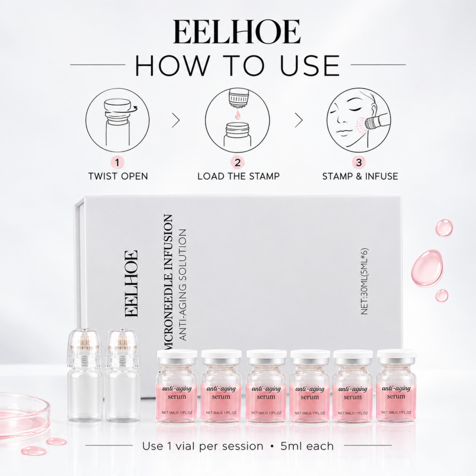 0,2 mm Mikro İğneli Serum Seti - Hyaluronic Acid Facial Serum incelemesi ve fiyatı