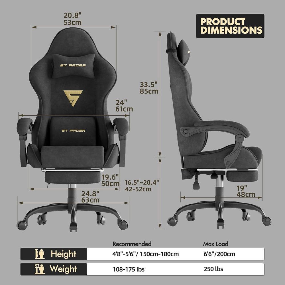 Kadife Kumaşlı Ergonomik Oyunc - Massage incelemesi ve fiyatı