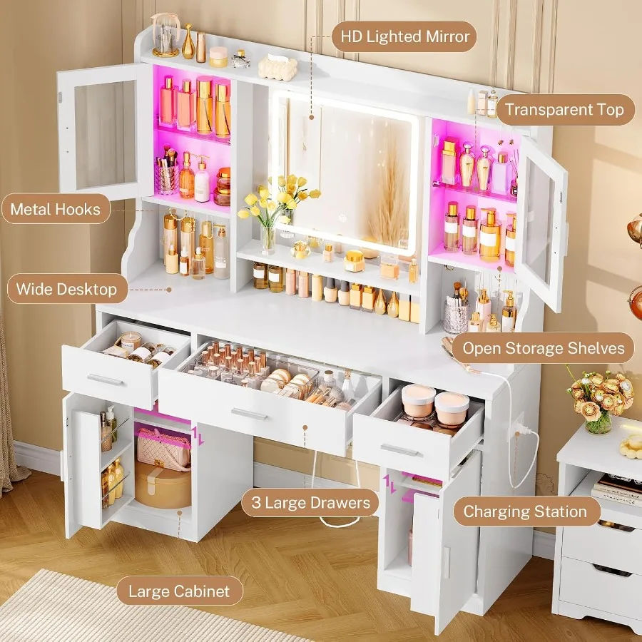 Yatak odası için aynalı ve ışı - Makeup incelemesi ve fiyatı